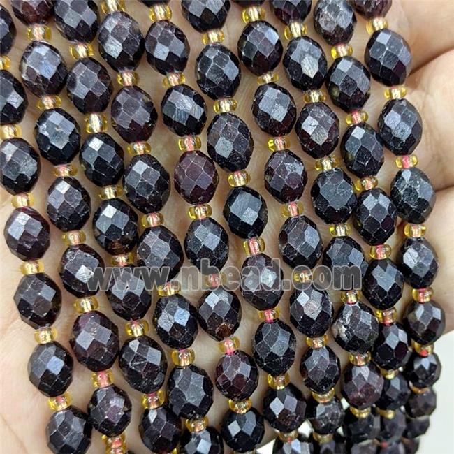 Natural Garnet Beads Faceted Rice