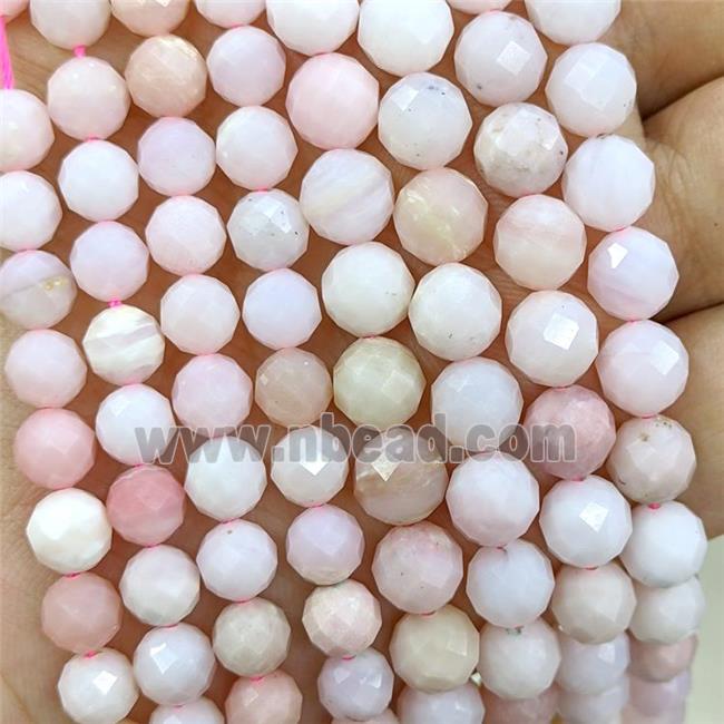 Natural Pink Opal Beads Faceted Round A-Grade