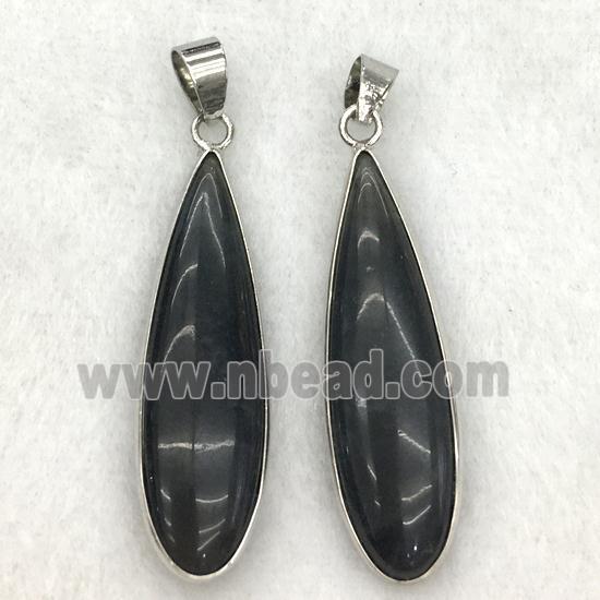 black onyx teardrop pendant