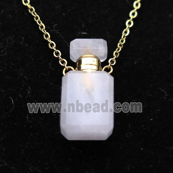 Rose Quartz perfume bottle Necklace