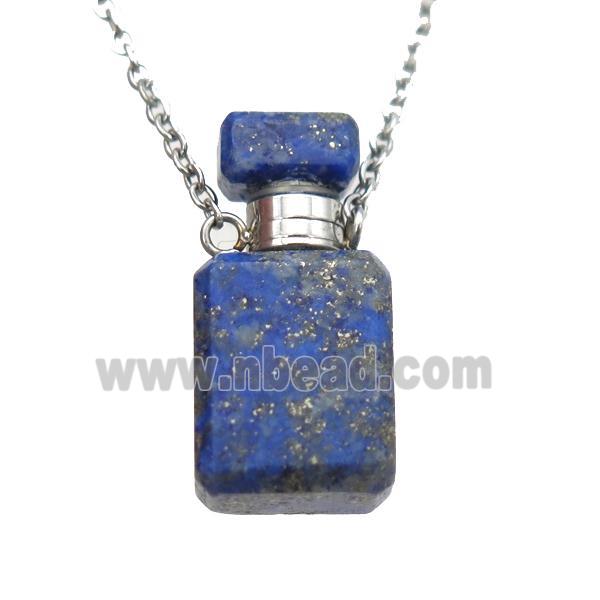 blue Lapis Lazuli perfume bottle Necklace