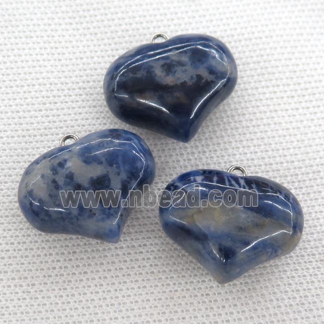 blue Sodalite heart pendant