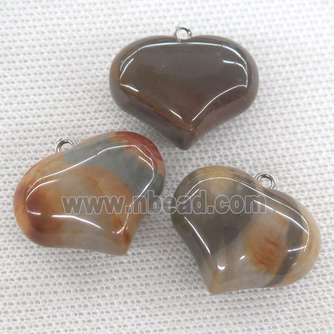 Picasso Jasper pendant, heart