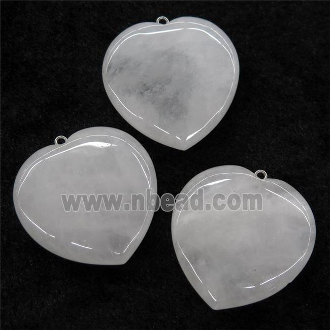 Clear Quartz heart pendant