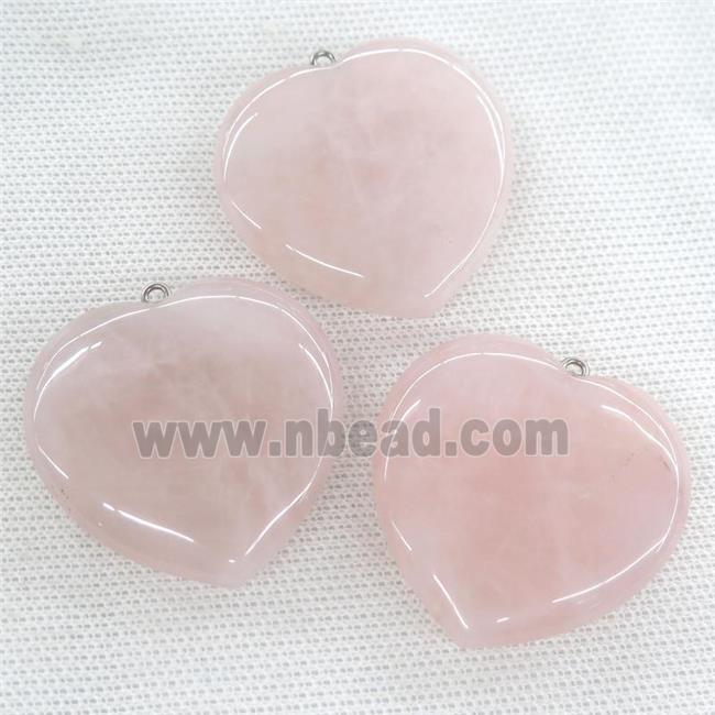 Rose Quartz heart pendant