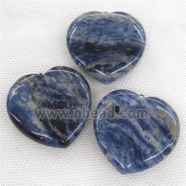 blue Sodalite heart pendant