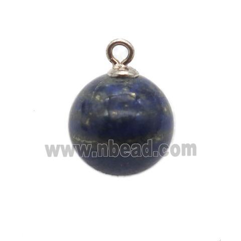 round blue Lapis Lazuli ball pendant