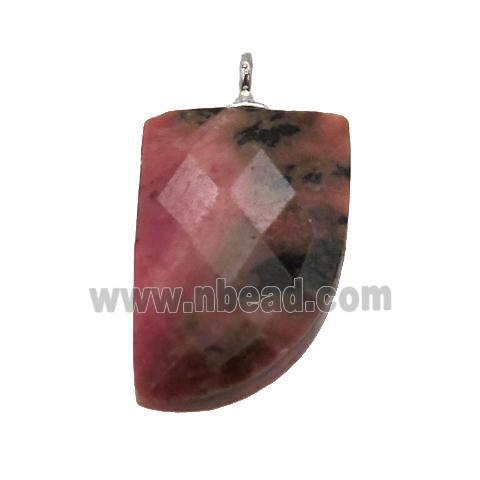 Rhodonite pendant, faceted knife