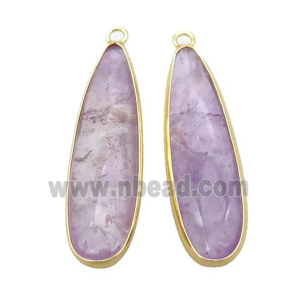 lt.purple Amethyst teardrop pendant