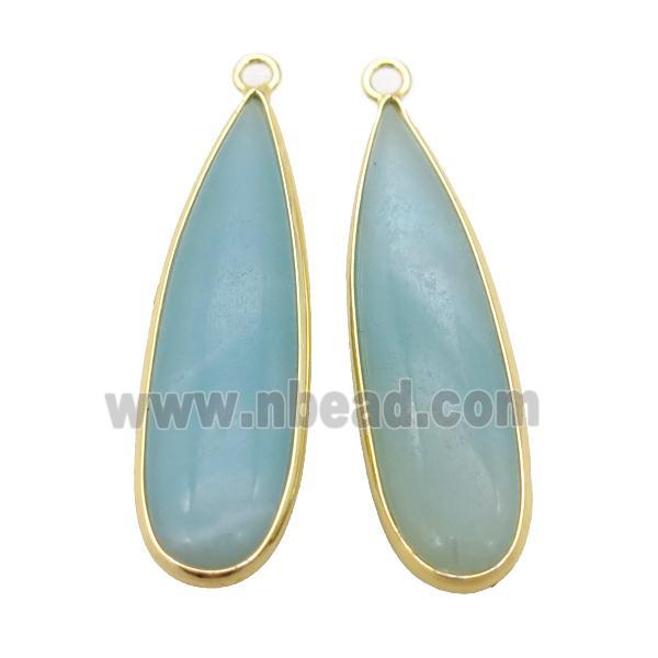 Chinese Amazonite teardrop pendant