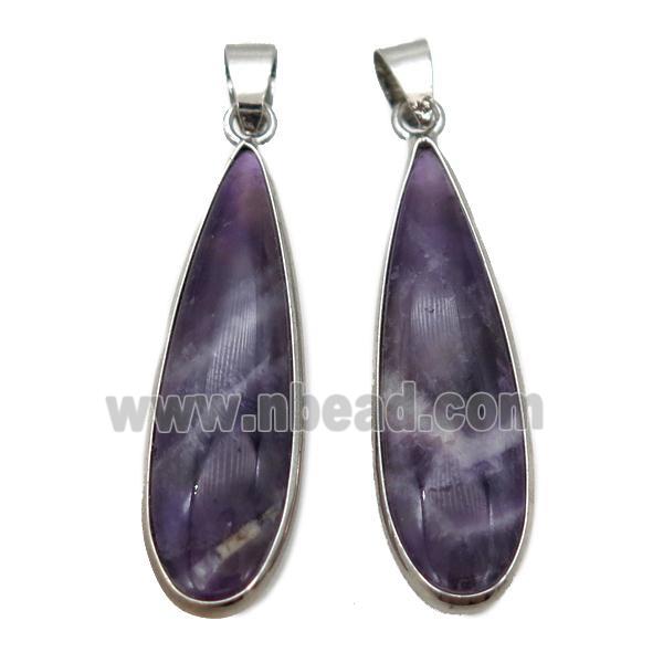 dogtooth Amethyst teardrop pendant