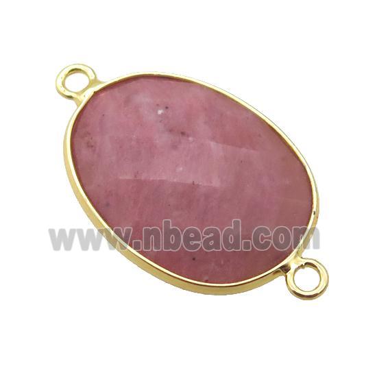 Rhodonite oval connector