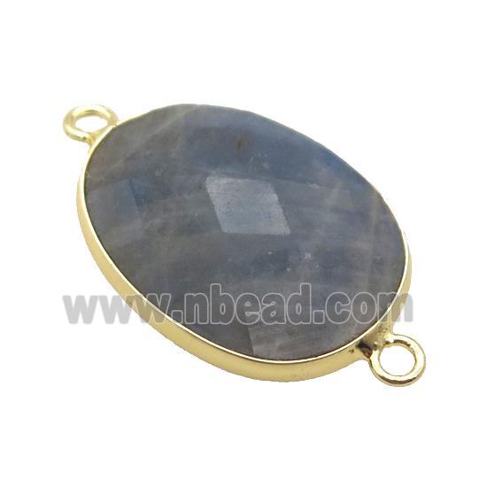 Labradorite oval connector