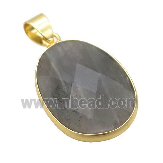 Labradorite oval pendant