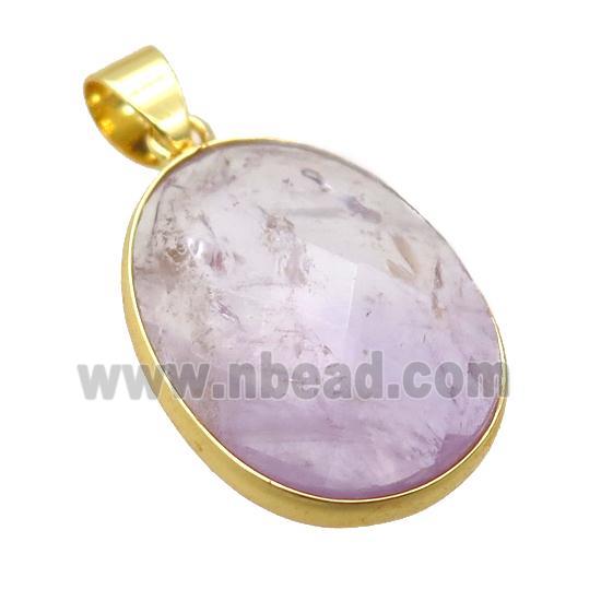 Amethyst oval pendant