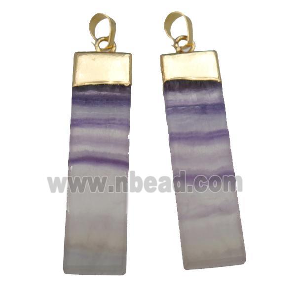 Fluorite rectangle pendant