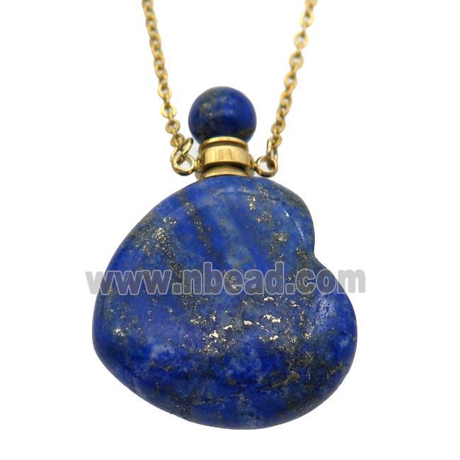 blue Lapis perfume bottle Necklace