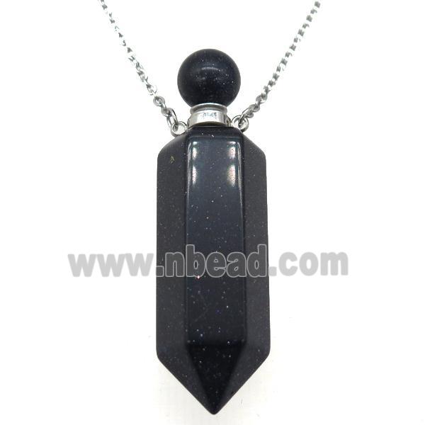 blue SandStone perfume bottle Necklace