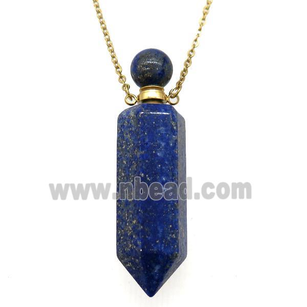 blue Lapis perfume bottle Necklace