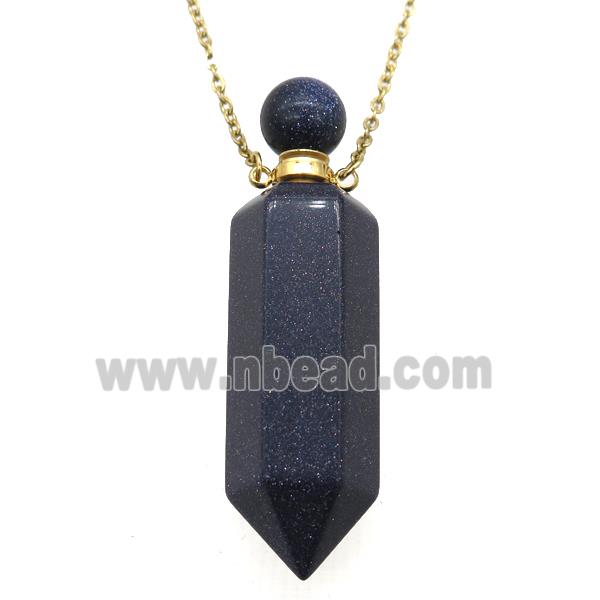 blue SandStone perfume bottle Necklace