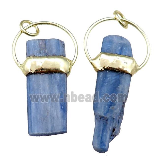 Kyanite pendant, gold plated