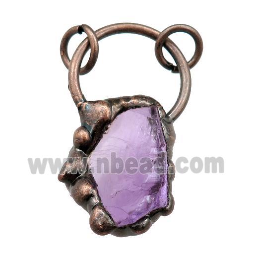 Amethyst pendant, antique red