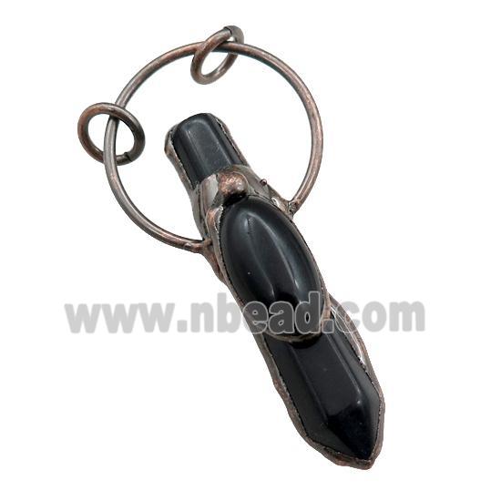 black Onyx pendulum pendant, antique red