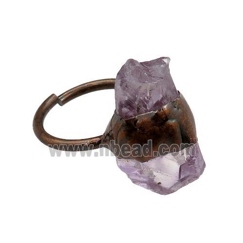 Amethyst Rings, adjustable, antique red