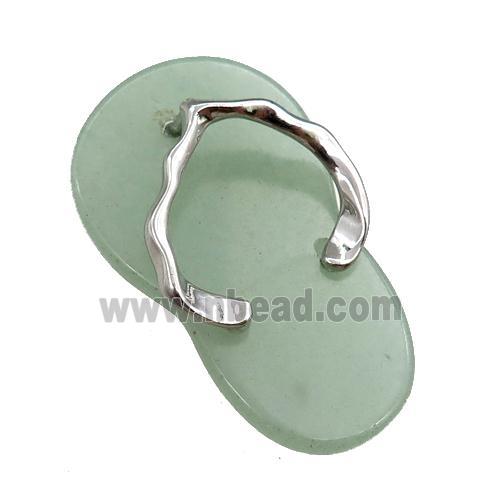 green aventurine shoes pendant