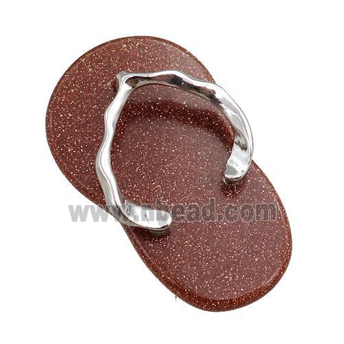 gold sandstone shoes pendant