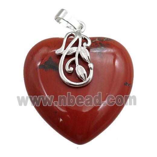 red jasper heart pendant