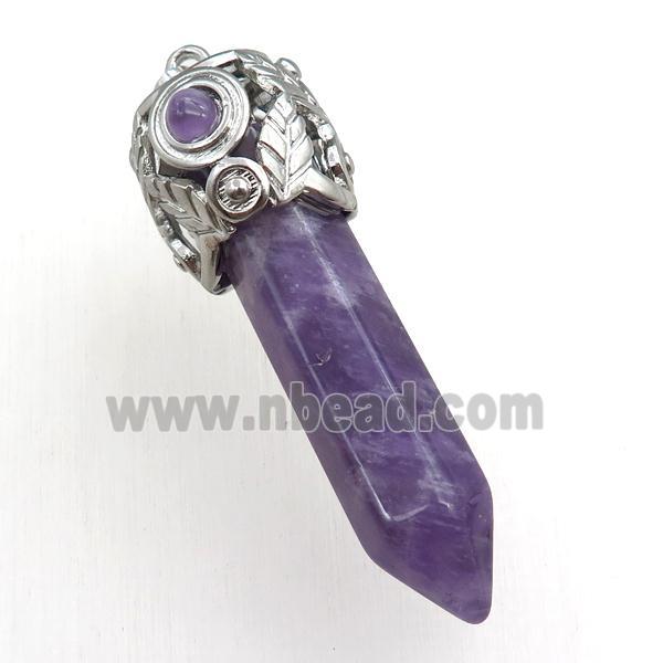 Amethyst bullet pendant