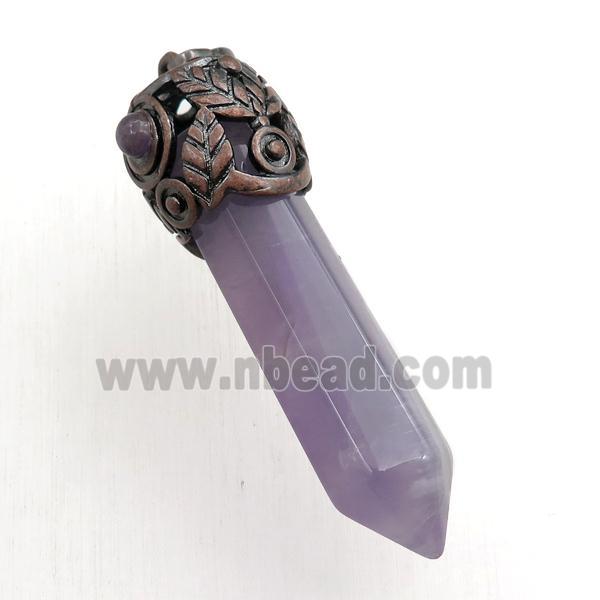 amethyst bullet pendant