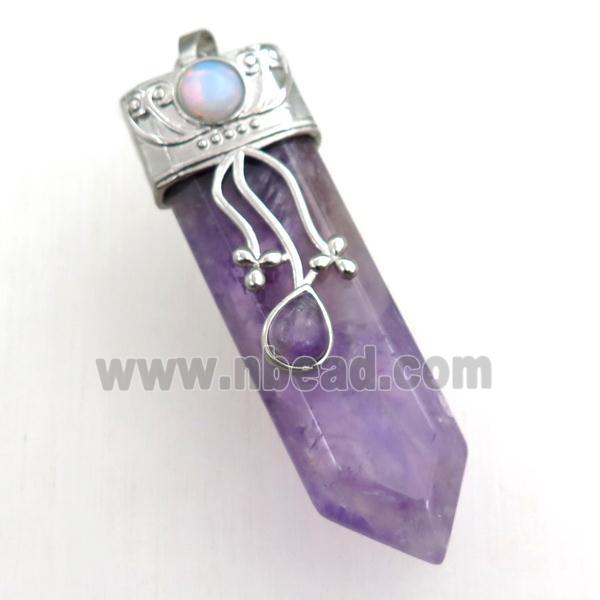 Amethyst arrowhead pendant