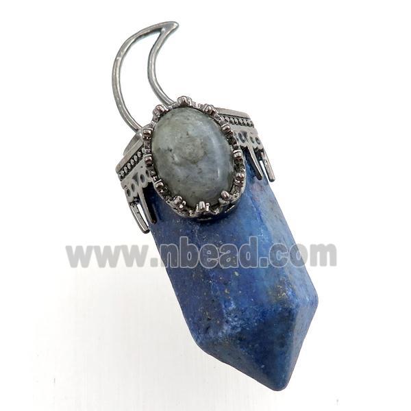 blue lapis bullet pendant