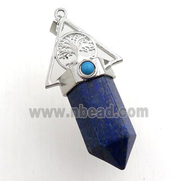 lapis bullet pendant