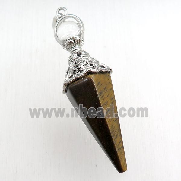 tiger eye stone pendulum pendant