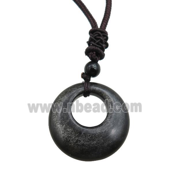 obsidian necklace