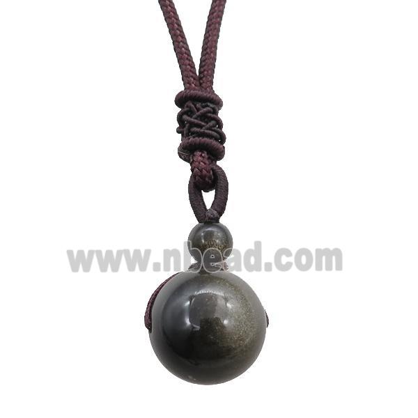 obsidian necklace