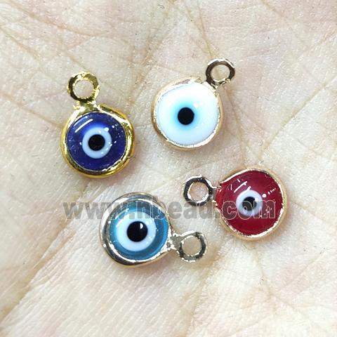 Lampwork Glass evil eye pendant, mix color