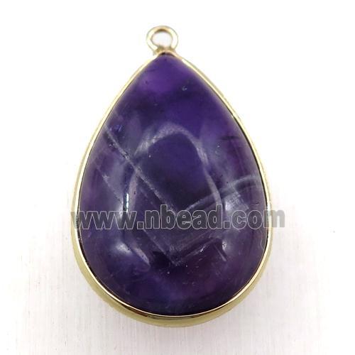 Amethyst teardrop pendant