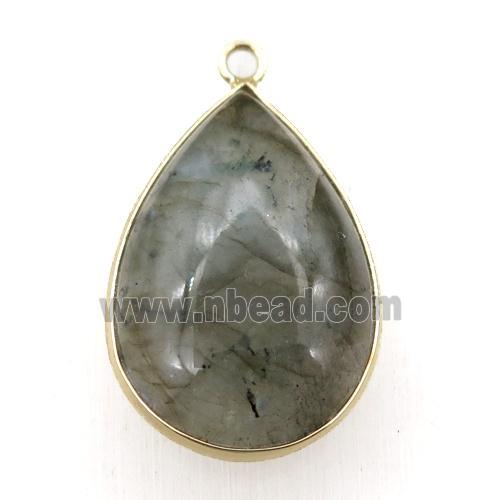 Labradorite teardrop pendant