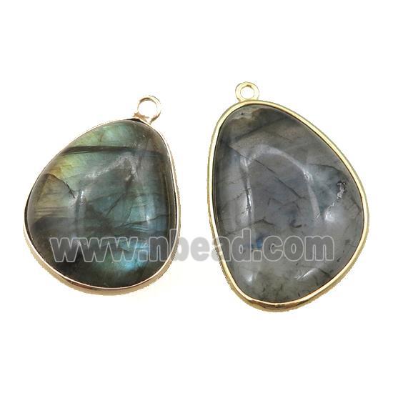 Labradorite teardrop pendant