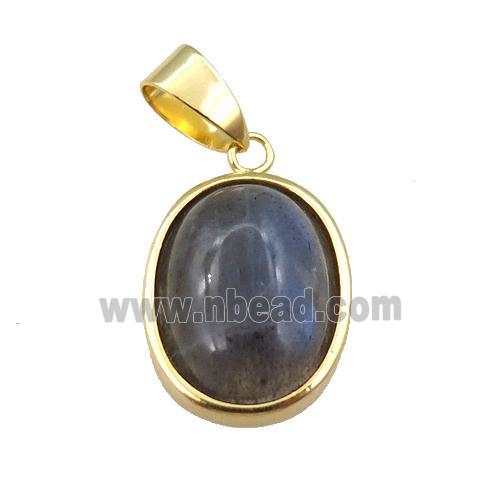 Labradorite oval pendant