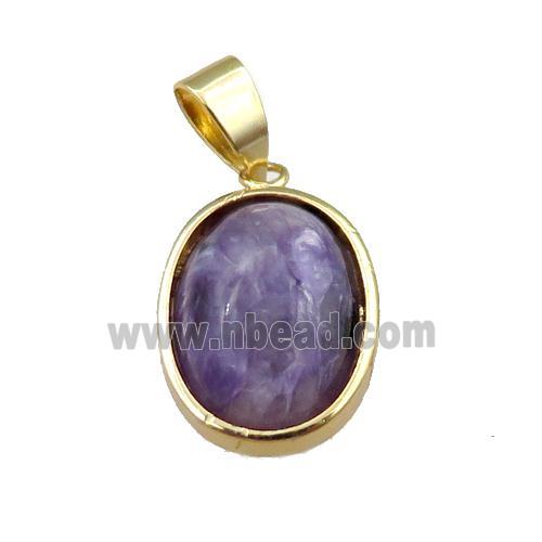 Amethyst oval pendant