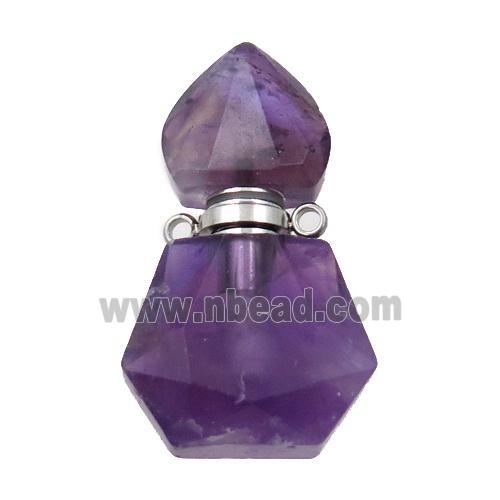 Amethyst perfume bottle pendant