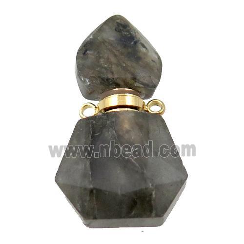 Labradorite perfume bottle pendant