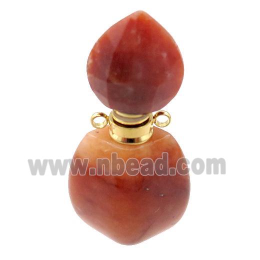 red Chalcedony perfume bottle pendant