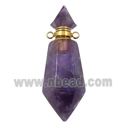 Amethyst perfume bottle pendant