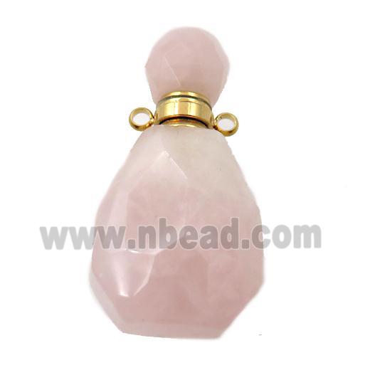 Rose Quartz perfume bottle pendant